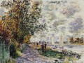 Die Flussufer bei Petit Gennevilliers Claude Monet Szenerie